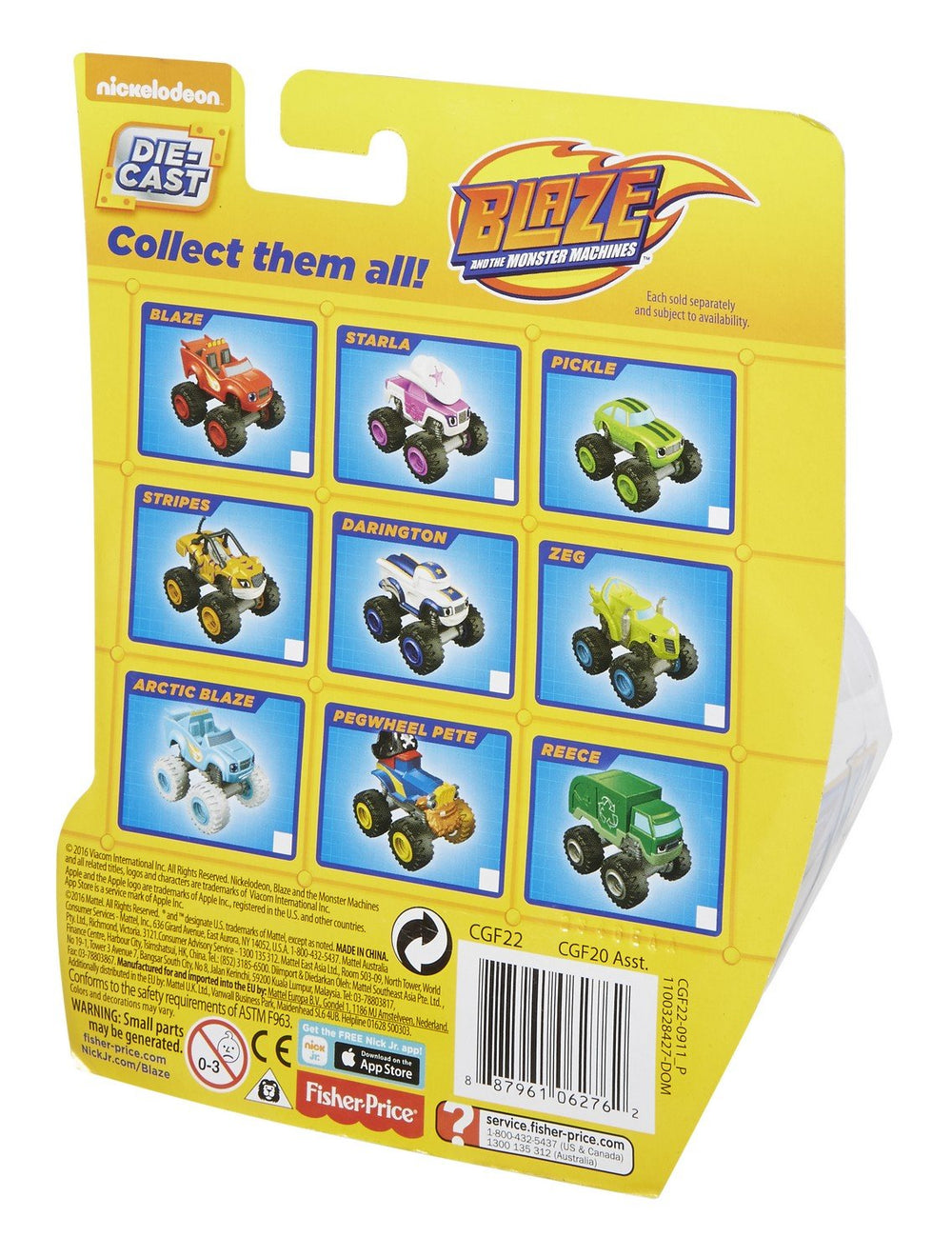 Fisher-Price Crusher Core packaging displays the collectible character.