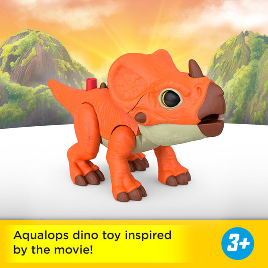 Fisher-Price Imaginext Aquilops button activation showing kid-activated action