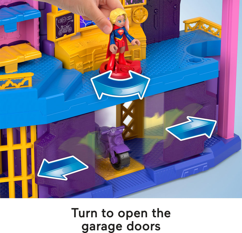 Fisher-Price Imaginext Batgirl Hero Hideout doors and launcher ready for action