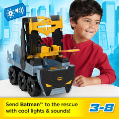 Fisher-Price Imaginext Batman Bat-Tank in battle mode with lights and sounds.
