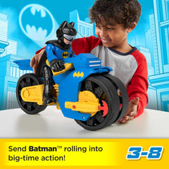 Fisher-Price Imaginext Batcycle launcher attached ready for action
