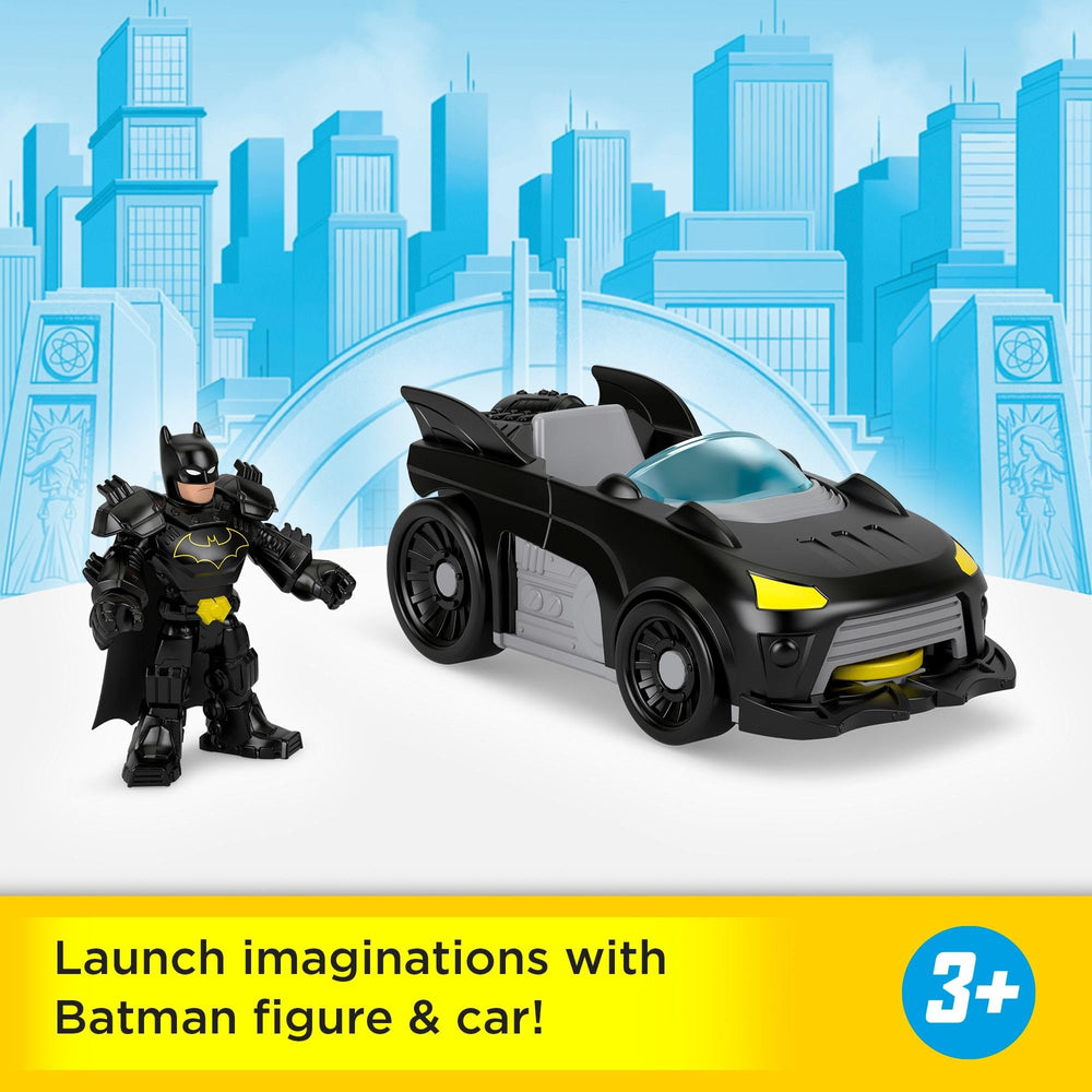 Fisher-Price Imaginext Batman action figure fits inside the Batmobile for storytelling