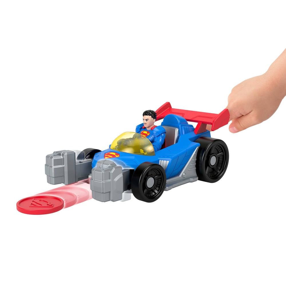 Fisher-Price detailed Supermobile vehicle captures DC Metal Force styling.