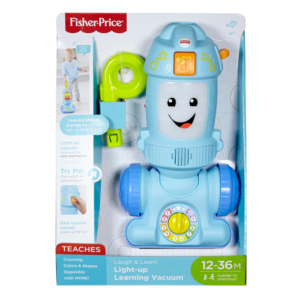 Fisher-Price Laugh-and-Learn vacuum canister button activates extra songs