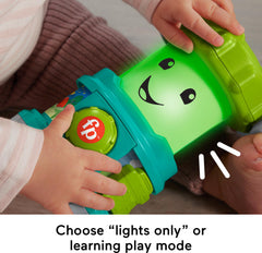 Fisher-Price Laugh & Learn Camping Fun Lantern plays songs and phrases teaching opposites and counting.