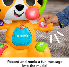 Fisher-Price Link Squad Bop & Groove Tiger button-press activates songs and body-part cues.
