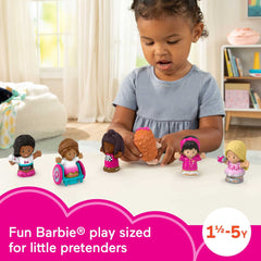Fisher-Price Little People Barbie figure at a birthday party scene supports role-play