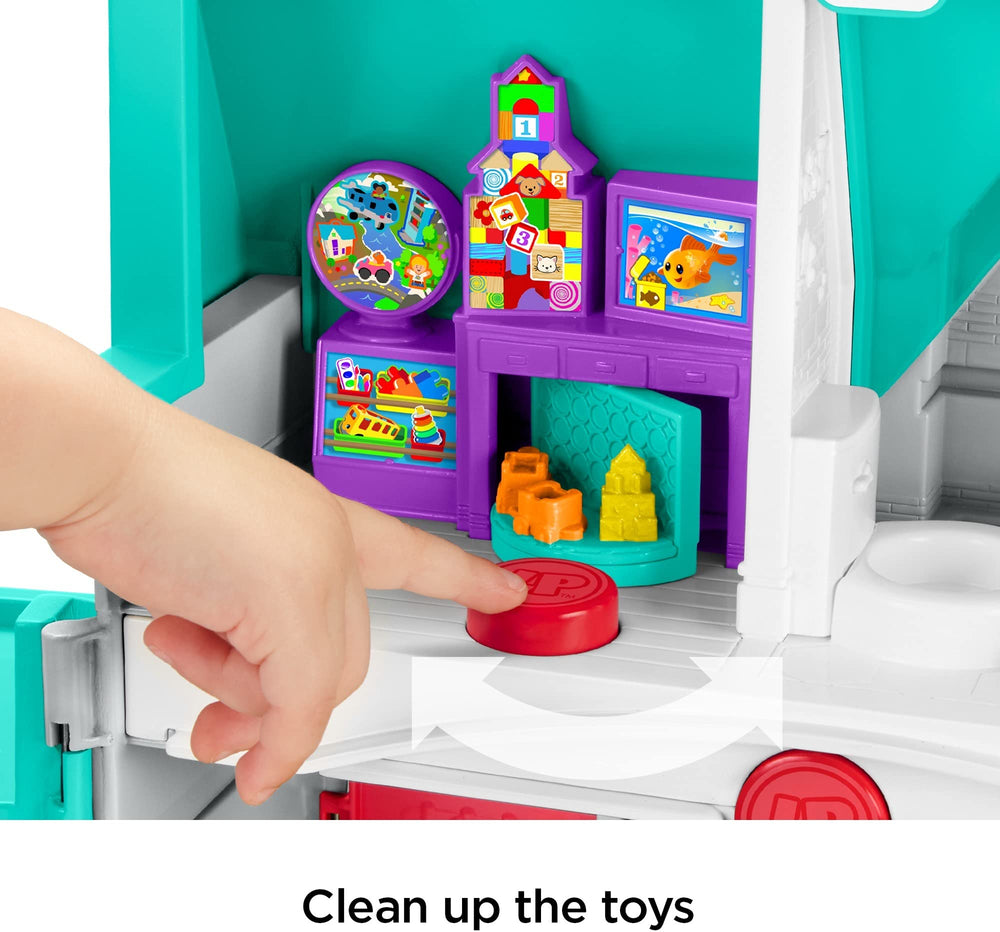 Fisher-Price Little People Big Helpers Home playset rooms for daily routines play.