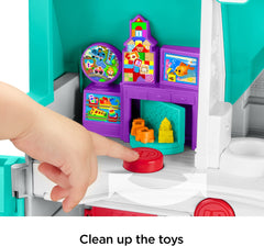 Fisher-Price Little People Big Helpers Home playset rooms for daily routines play.
