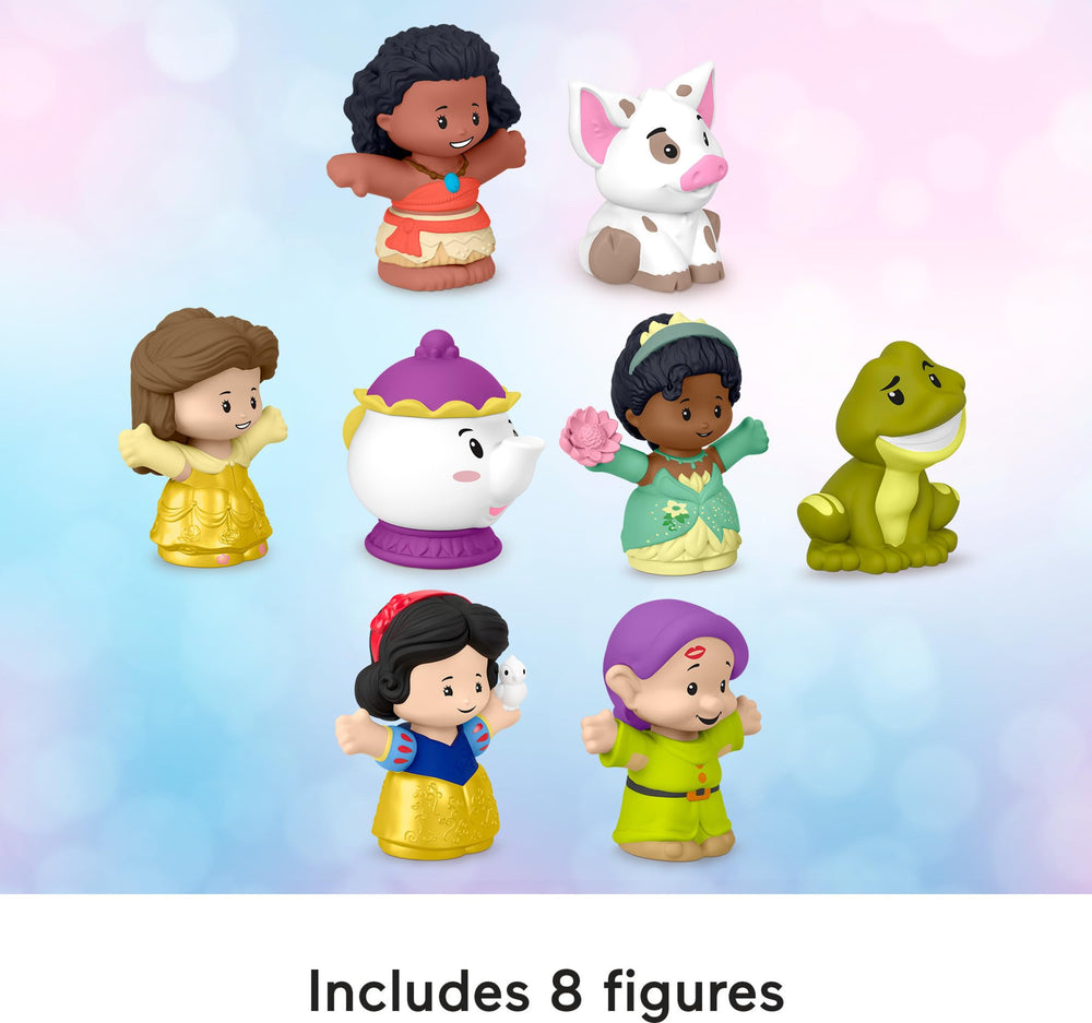 Fisher-Price Little People Tiana and Naveen supporting pretend princess tales