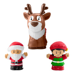 Fisher-Price Elf figure enhances Christmas train role-play adventures.