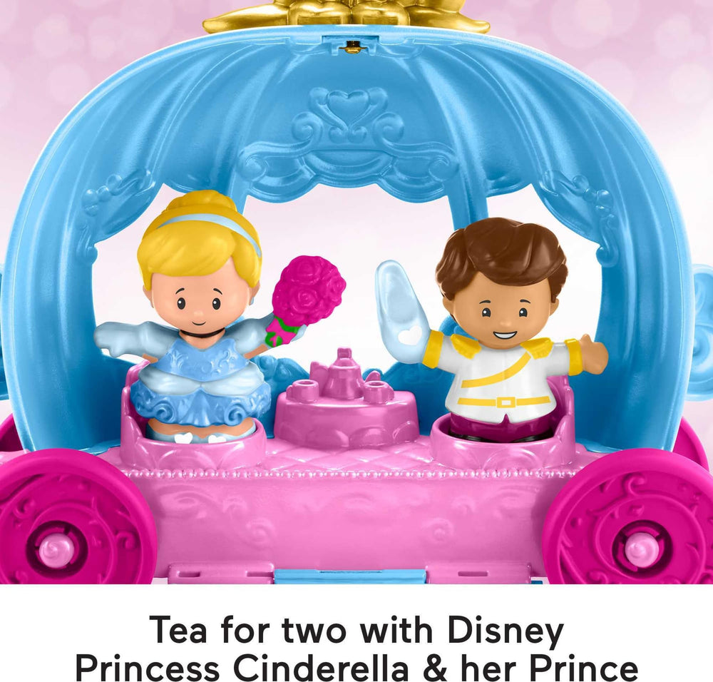 Fisher-Price Little People tea party table scene supports social pretend play.