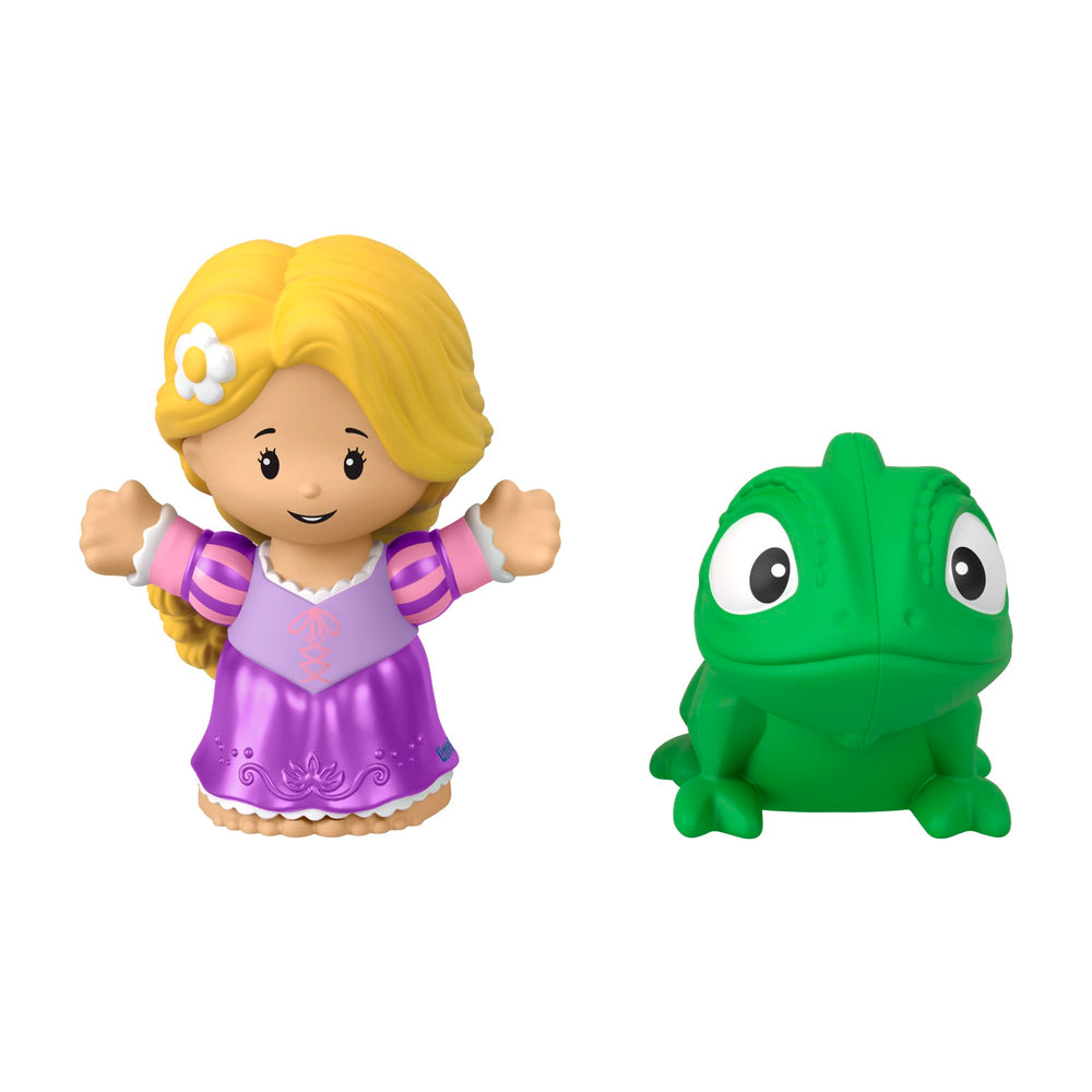 Fisher-Price Little People Rapunzel and Pascal figures for toddler play, ready for imaginative storytelling