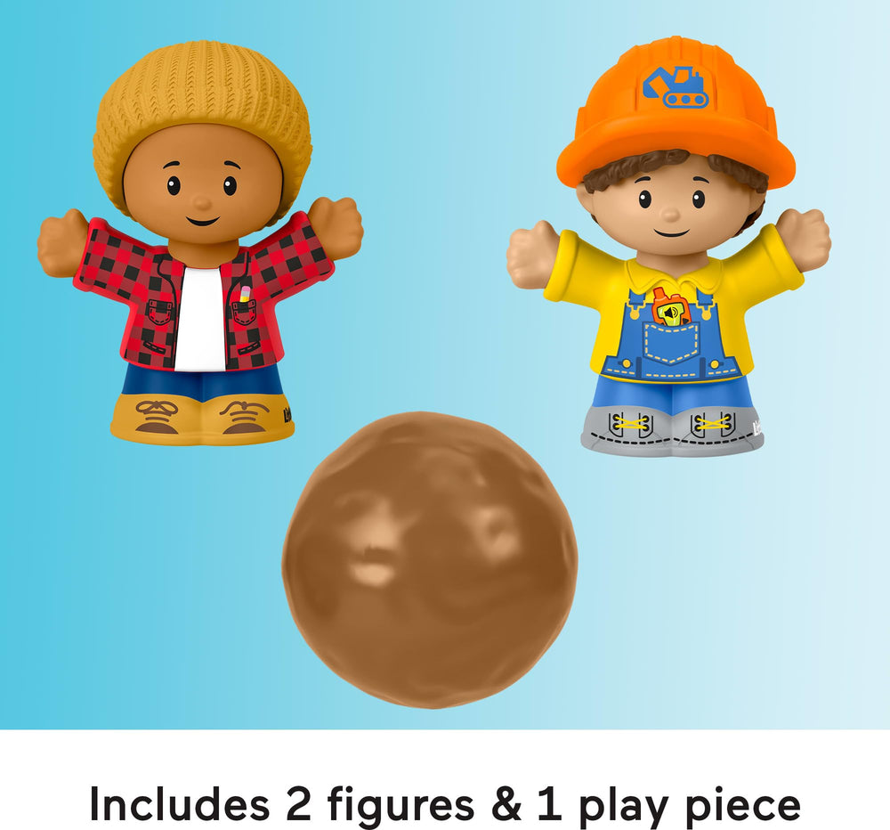 Little People boulder piece for loading and unloading action during pretend work.