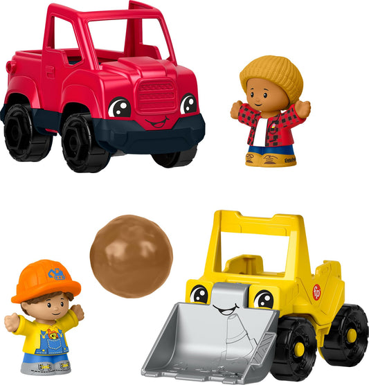 Little People Work Around Town pickup truck in action for imaginative play and motor skills.