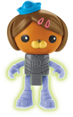 Fisher-Price Octonauts Dashi figure with green glow-in-the-dark suit for nighttime discovery.