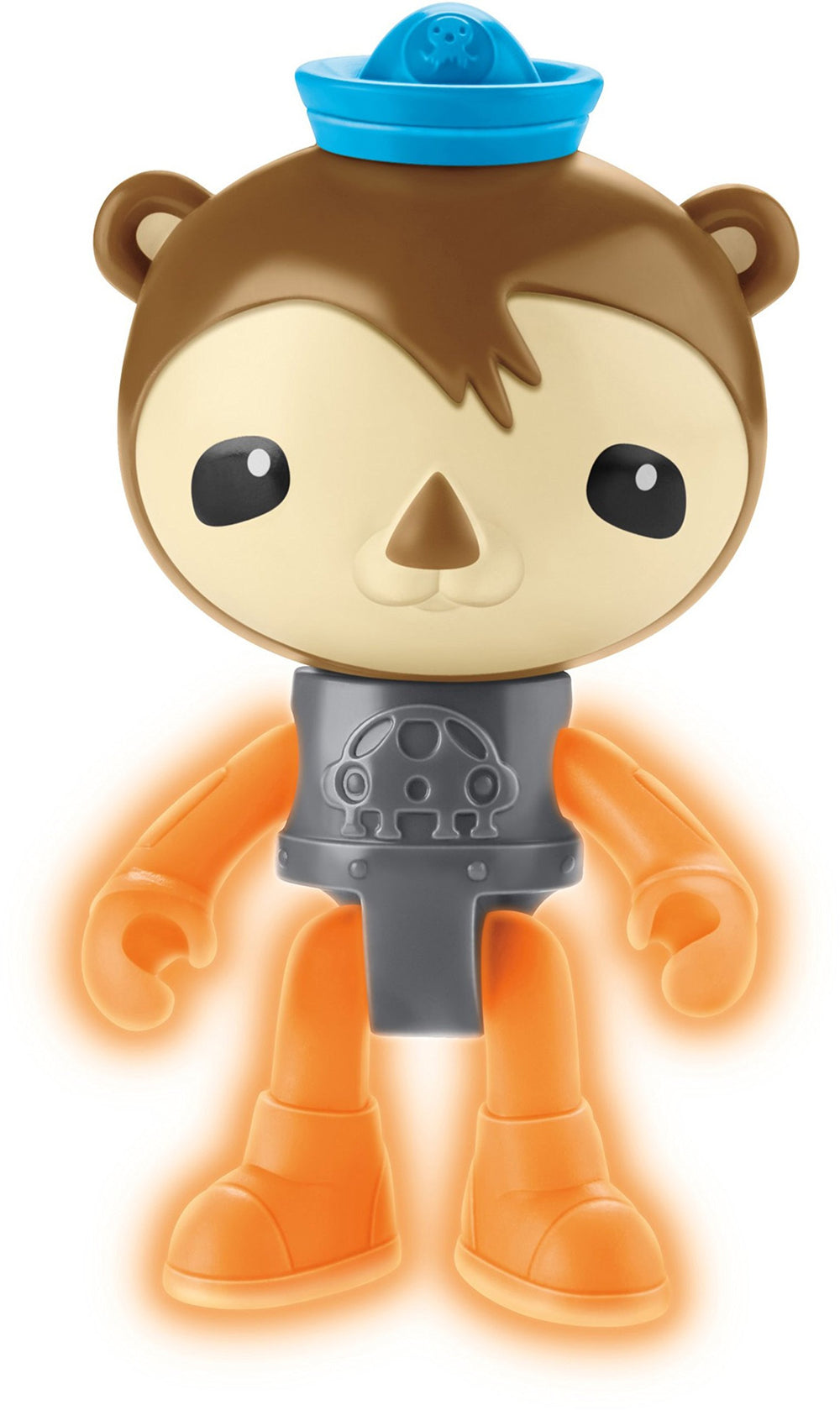 Fisher-Price Octonauts Inkling figure with green glow-in-the-dark suit for glow-powered play.