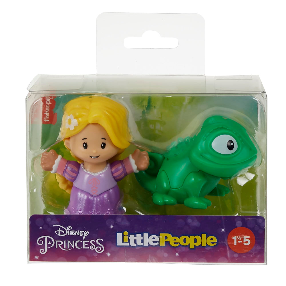 Fisher-Price Little People Rapunzel and Pascal figures, ages 1.5–5, durable and kid-friendly