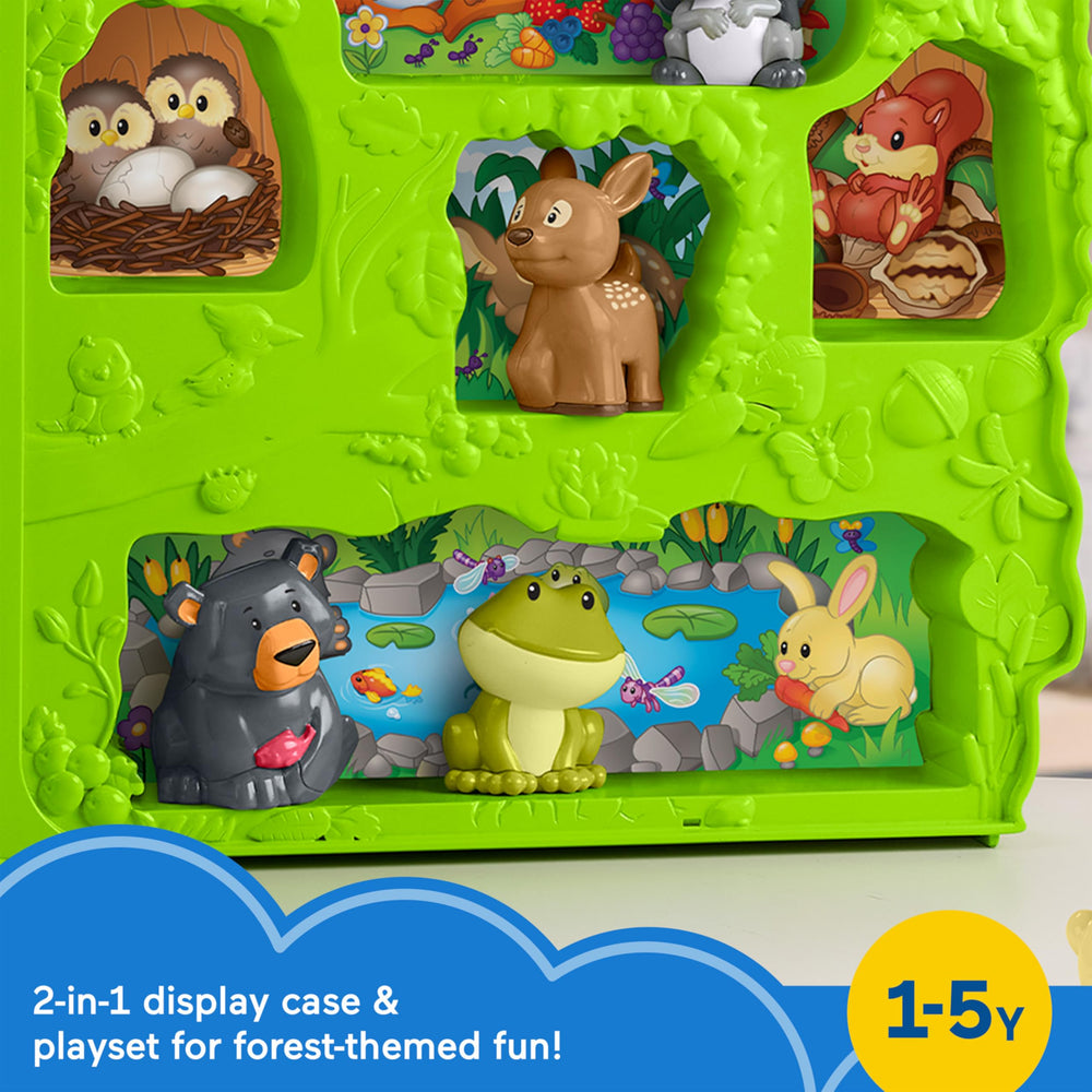 Fisher-Price tree-shaped carry case shown open for quick storage after play