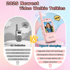 FISHOAKY video walkie talkie kids HD camera close up for crystal clear on screen video.