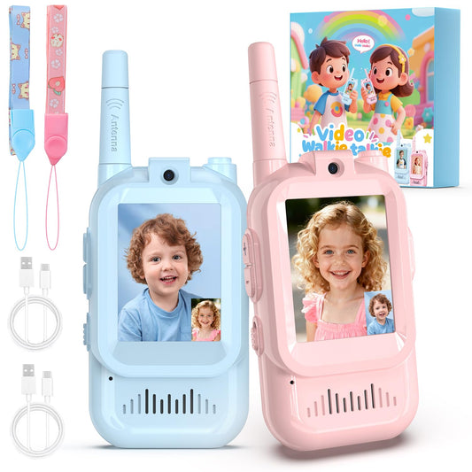 FISHOAKY video walkie talkie kids screen for real-time chats during play.