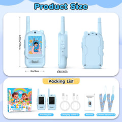 FISHOAKY rechargeable Type-C walkie talkie keeps kids powered on during trips.