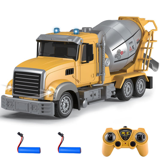 Fistone cement mixer truck front view shows durable design for indoor and outdoor play.