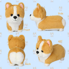 FITNISSFTW plush corgi soft fur with cozy snuggles