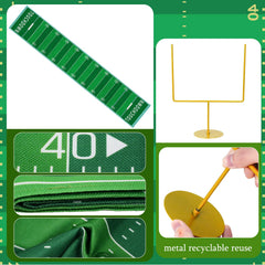 Fjoron football field design banner enhances sports party visuals.