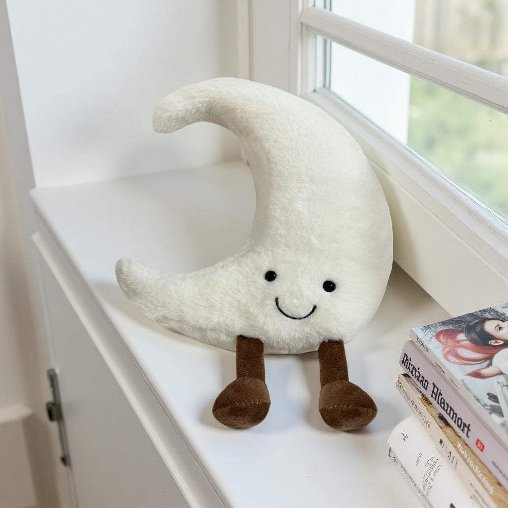 FJQZHA 3D eyes and smiling mouth on moon sun plush