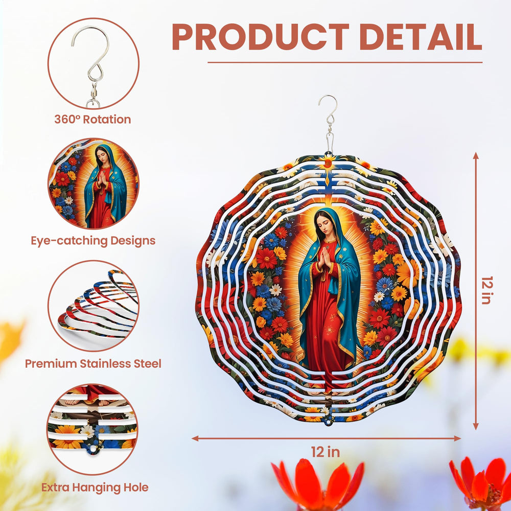FLAGWIX Stainless steel wind spinner endures weather with fade-resistant color.