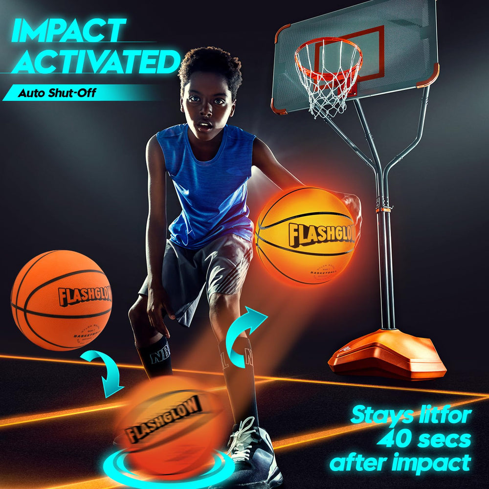 FLASHGLOW glow-in-dark feature adds excitement to parties and street games.