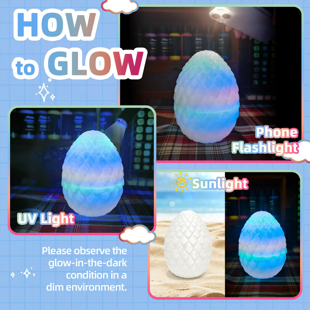 Flavery crystal dragon inside egg, poseable for dynamic display.