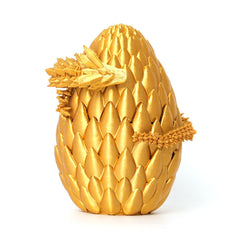 Flavery dragon egg with gold shell for a striking desk decor piece