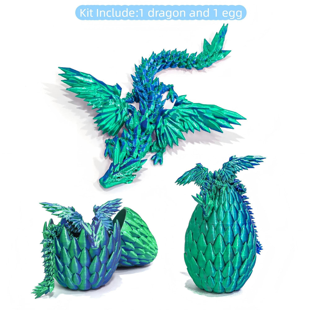 Flavery winged dragon with flexible joints for poseable play.