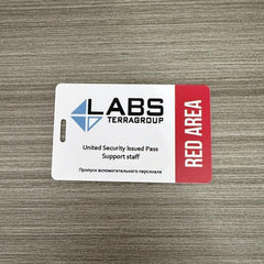 Floorsouth EFT red card TerraGroup Labs key card back view highlighting design