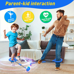 Flooyes skip ball colorful LED wheels illuminate every jump.