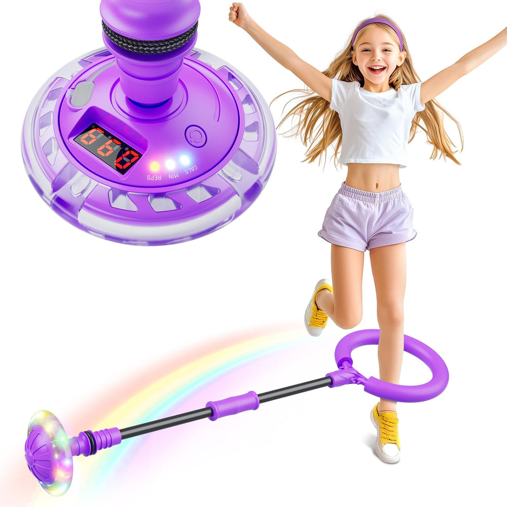 Flooyes skip ball counter display with LED lights for interactive, playful workouts