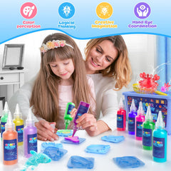 Flooyes sodium carbonate powder packs assist quick gel setting.