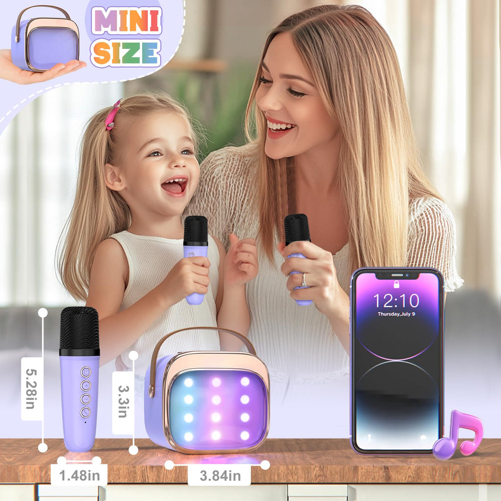 FLUESTON compact karaoke speaker, lightweight and portable for on-the-go fun