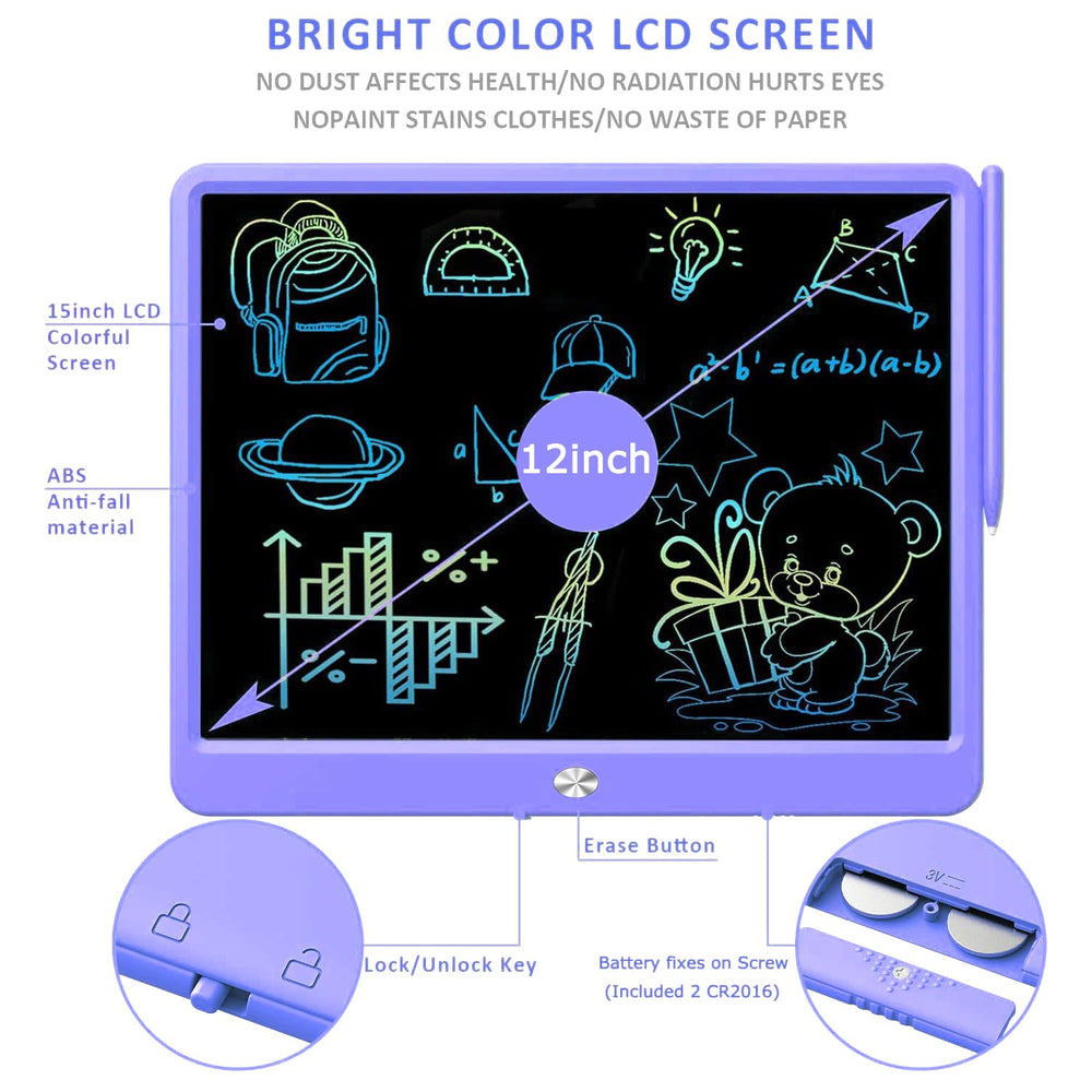 Compact FLUESTON tablet fits in a backpack for mess-free drawing