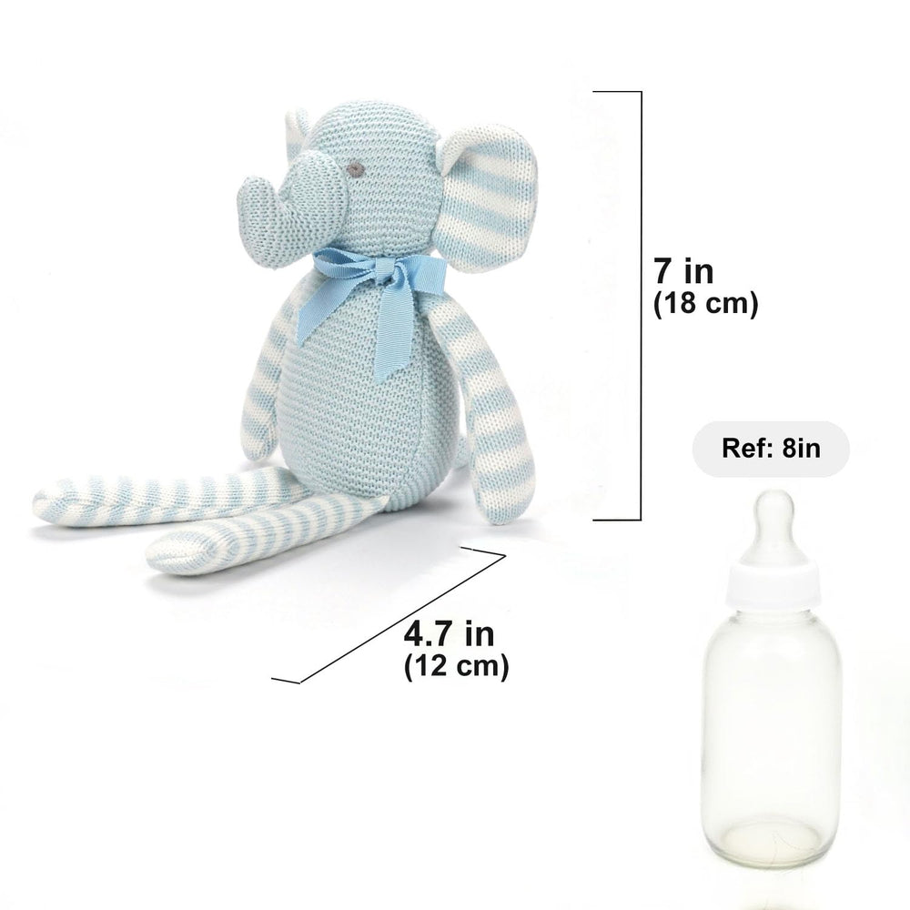 FluffyFun organic cotton elephant, hypoallergenic cuddle buddy.