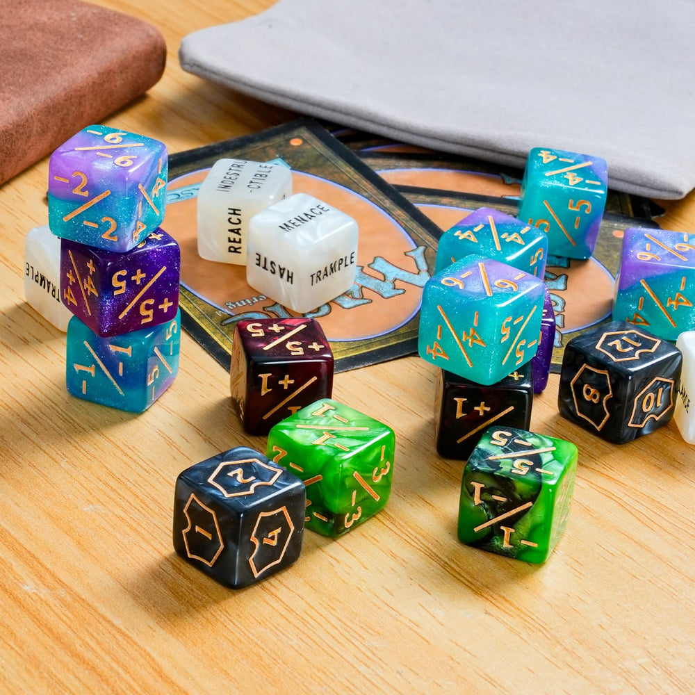 Flvdierd MTG dice counters loyalty 7-12 show progress