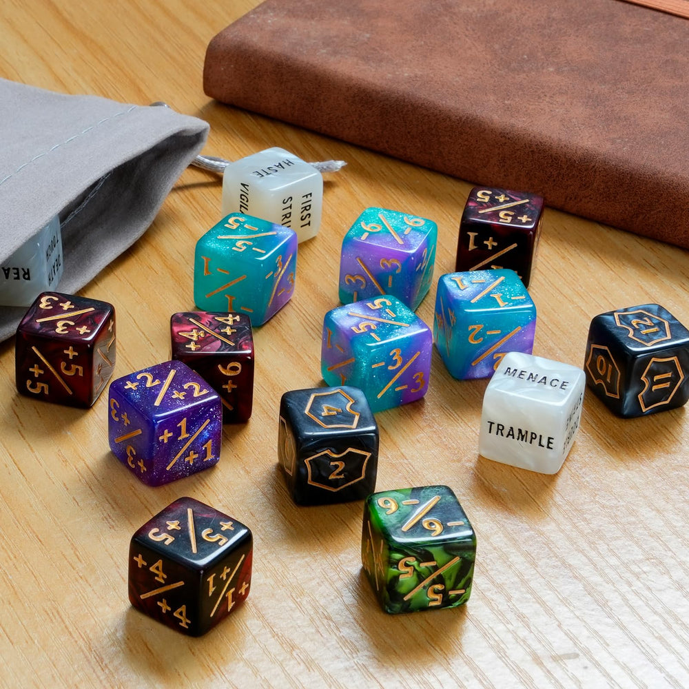 Flvdierd MTG dice counters minus 1-6 simplify negative tracking
