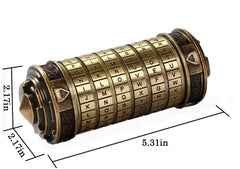Flyaligogo Cryptex cipher cylinders closeup showing 6 letter combinations for customizable puzzles.