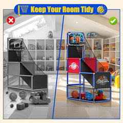 Flybakiz arcade hoop designed for indoor and outdoor use by families.