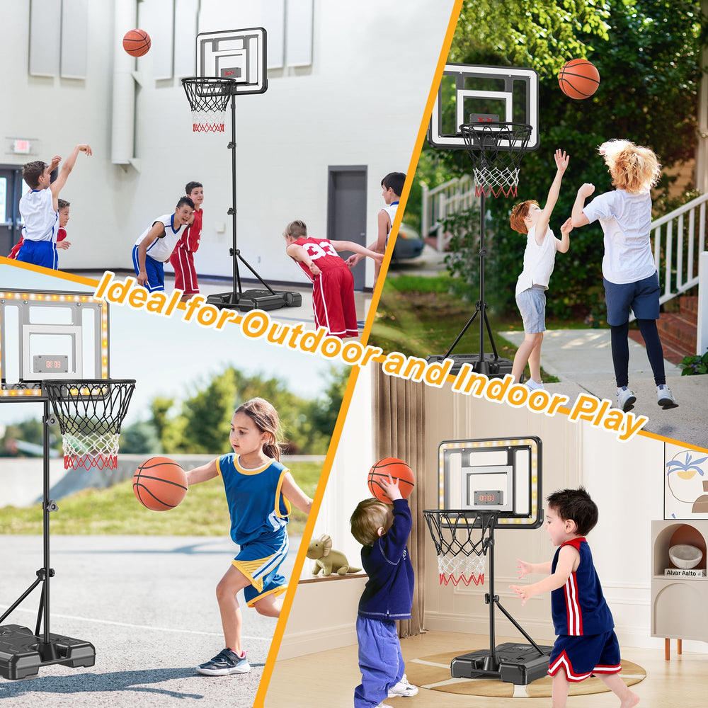 FlyBakiz basketball hoop voice cheer feature boosts practice.