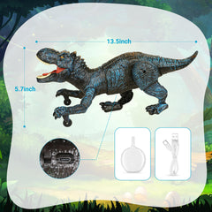 flybakiz blue dinosaur packaging with accessories