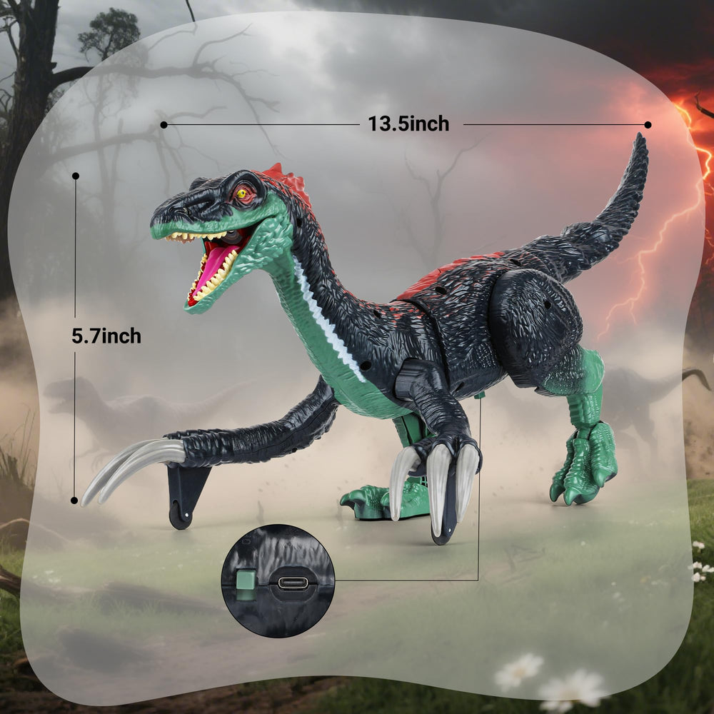 Flybakiz dinosaur with spray mist adds refreshing drama to play.