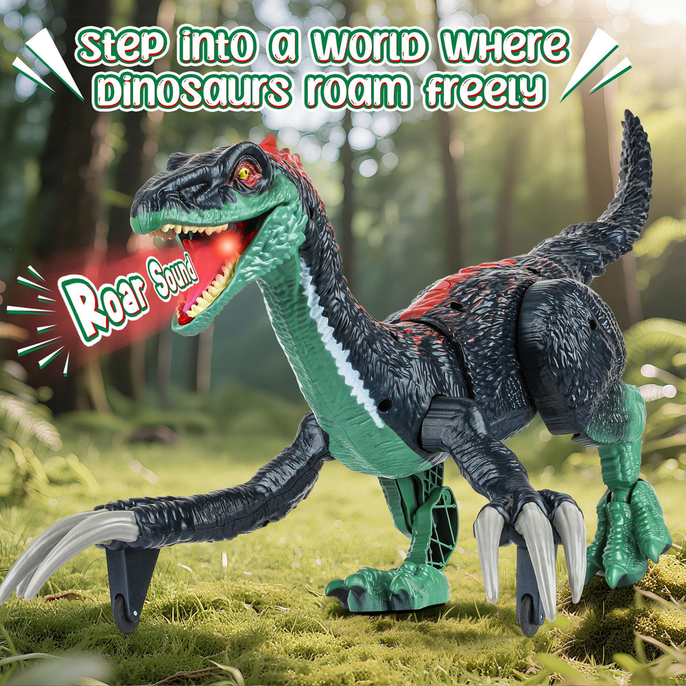 Flybakiz dino toy with lights and roar for immersive playtime.